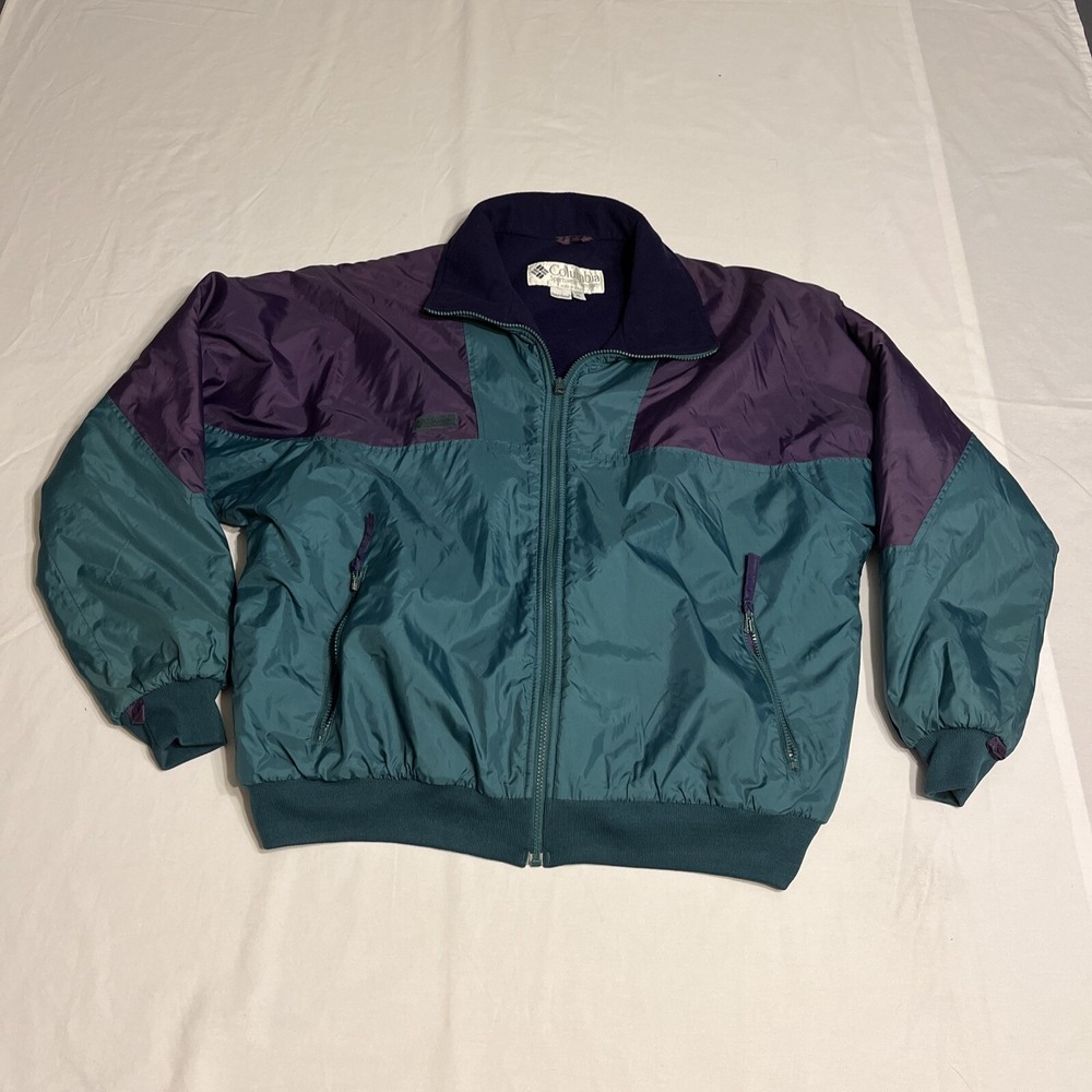 Vintage 90s Columbia Radial Sleeve Zipped Hooded Ski Jacket Mens XL